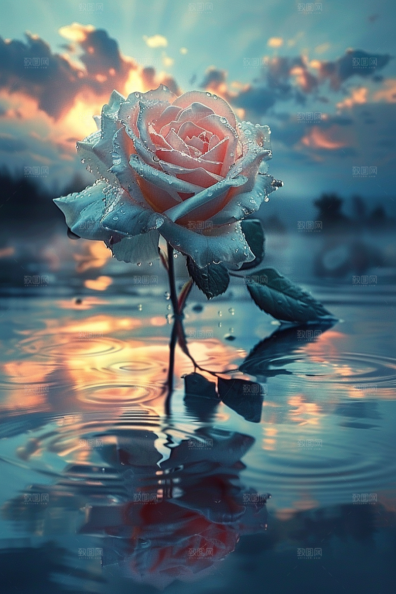 玫瑰花浪漫月季花素材