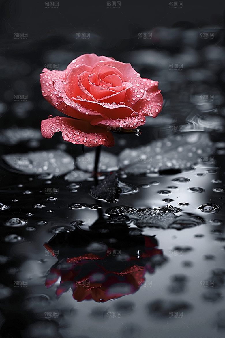 玫瑰花花卉浪漫素材