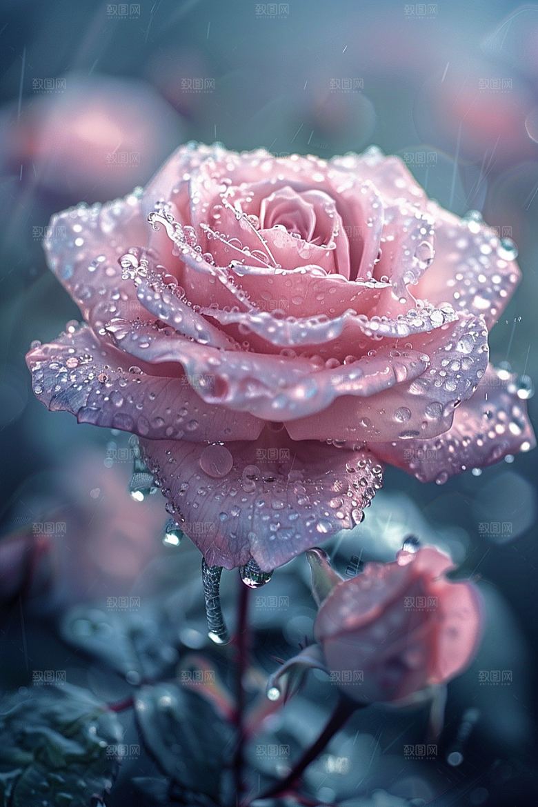 玫瑰花复古花朵素材