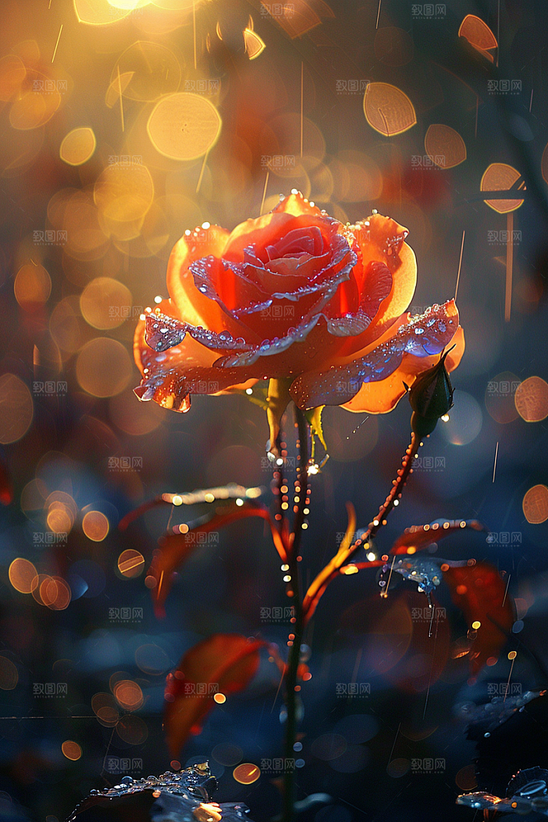 玫瑰花高清复古素材