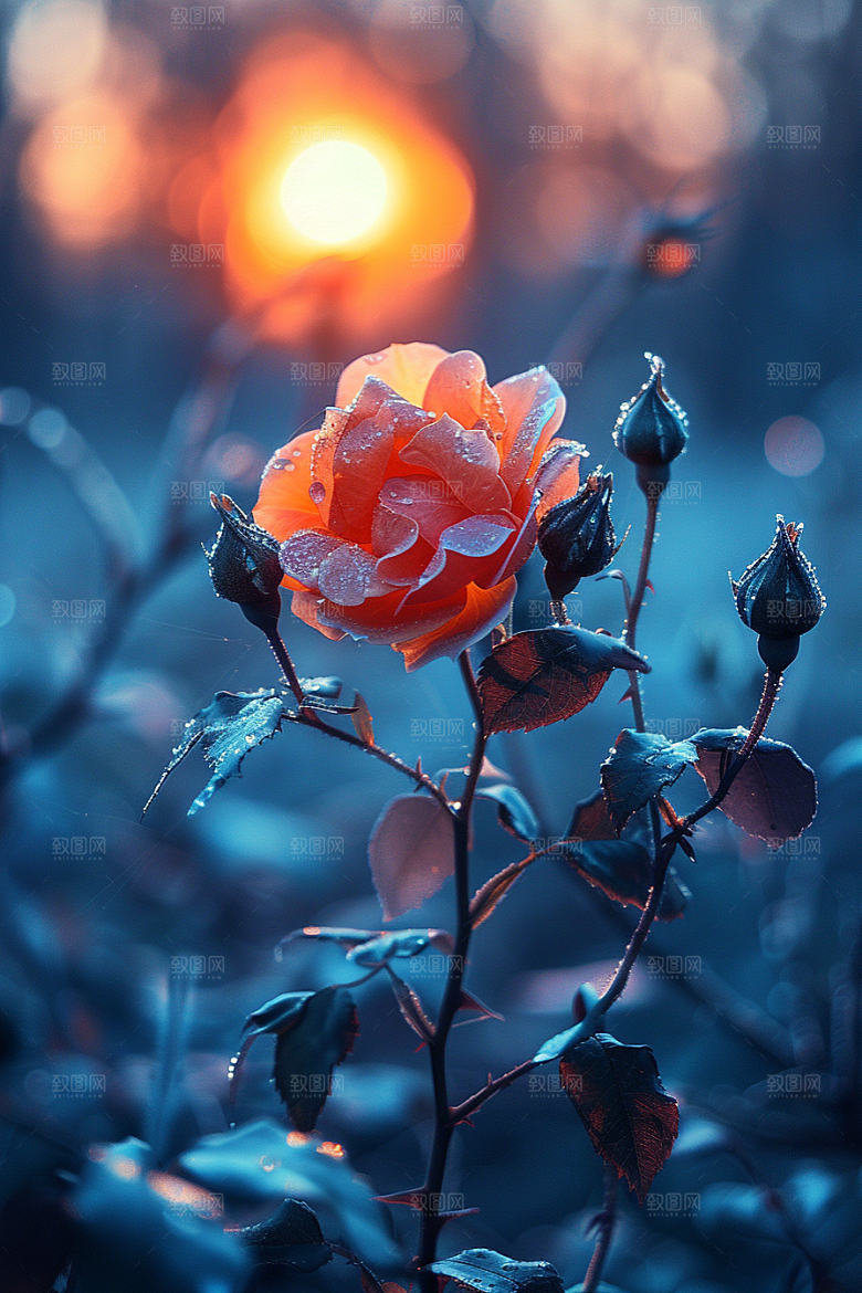 玫瑰花唯美浪漫素材
