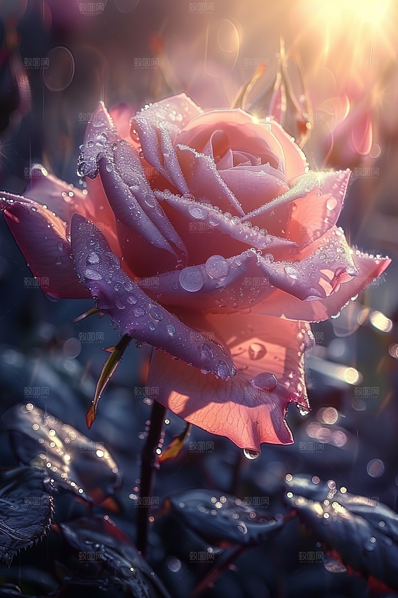 玫瑰花浪漫繁花素材