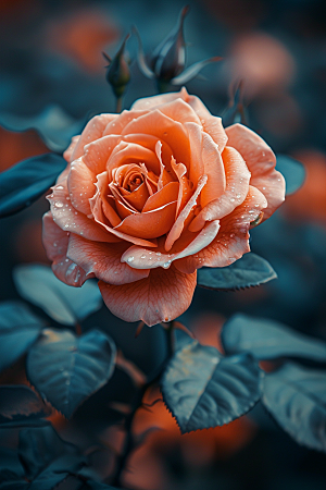 玫瑰花繁花唯美素材