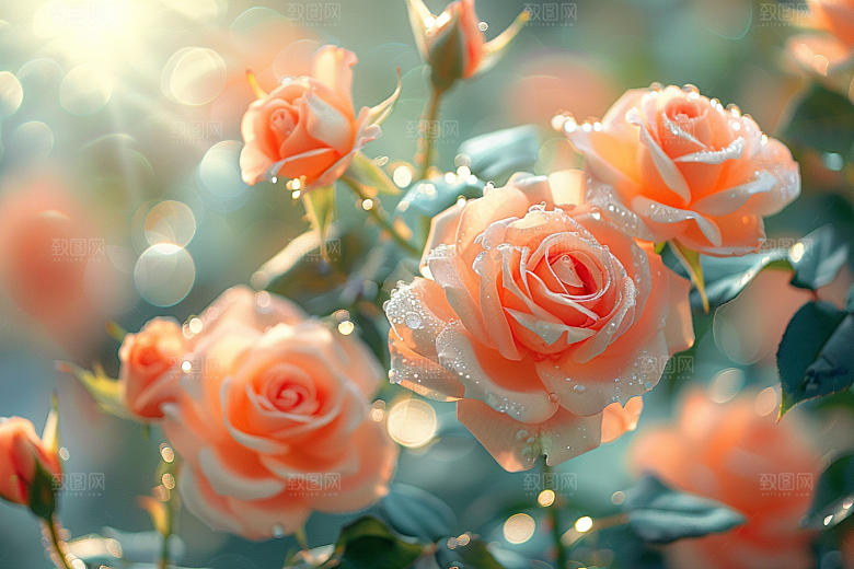 玫瑰花浪漫复古素材