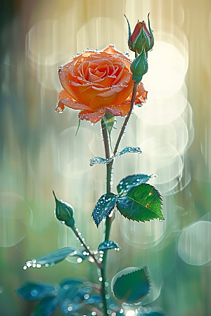花卉玫瑰优雅五月素材