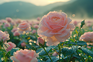 花卉玫瑰优雅繁花素材