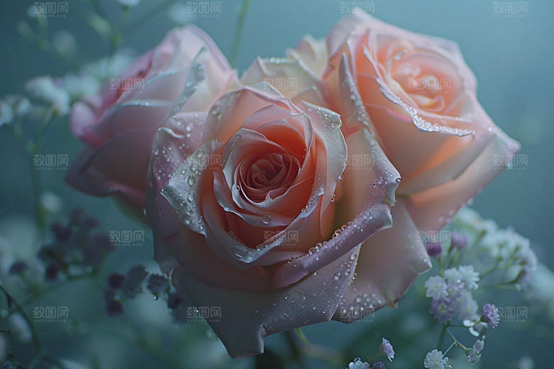 花卉玫瑰浪漫花朵素材