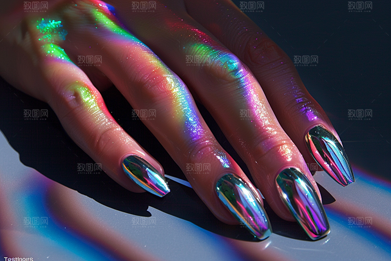 精致美甲彩妆展示素材
