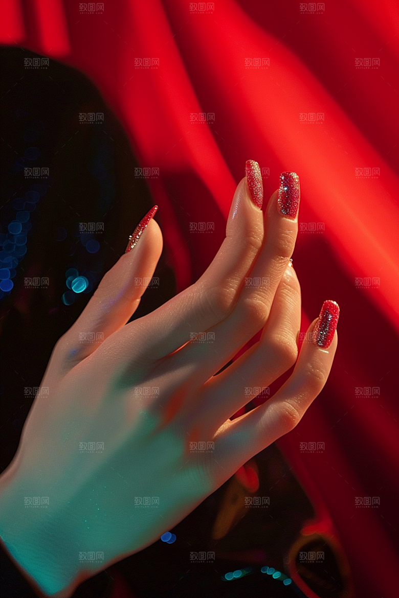 精致美甲设计华丽素材