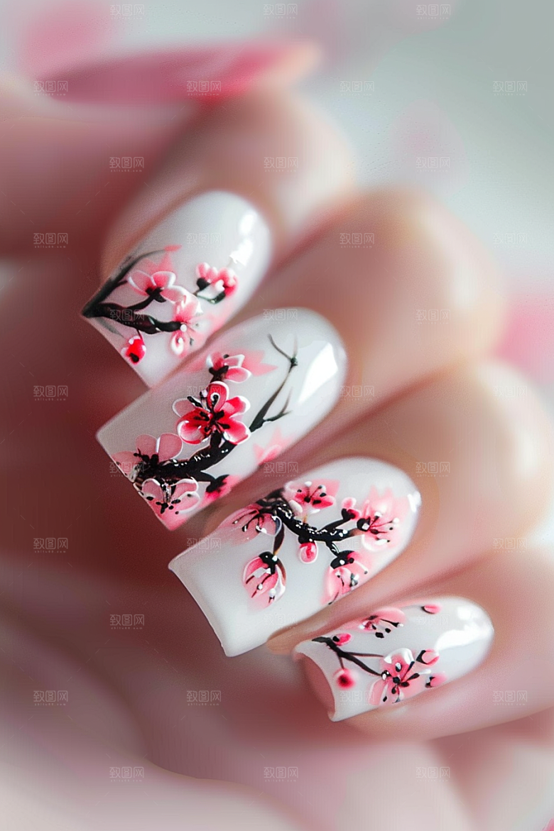 精致美甲彩妆华丽素材