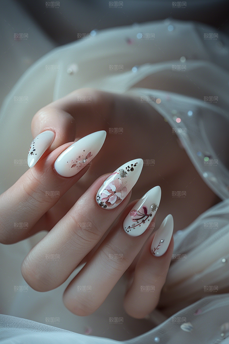 精致美甲高清作品素材