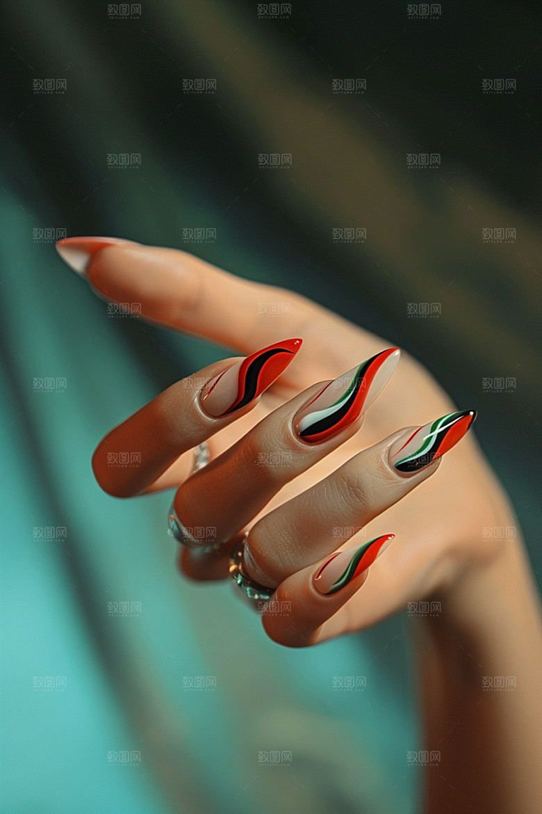 精致美甲设计时尚素材