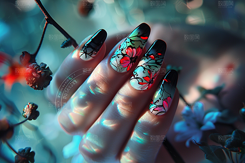 精致美甲作品设计素材