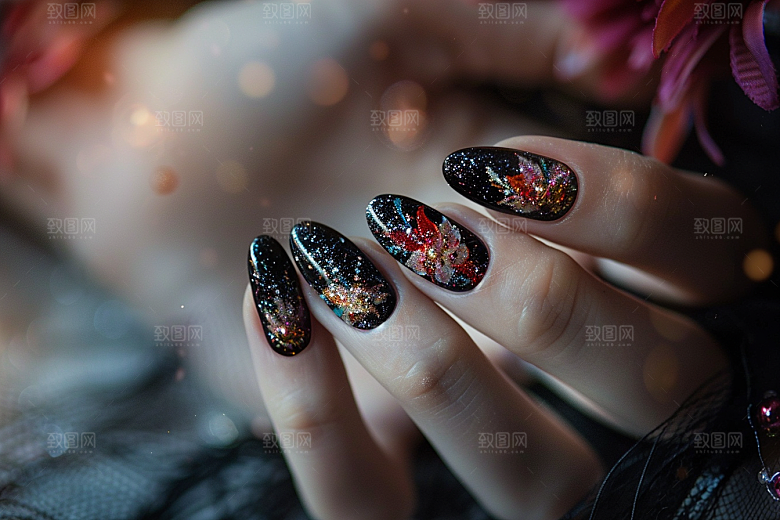精致美甲彩妆指甲装饰素材