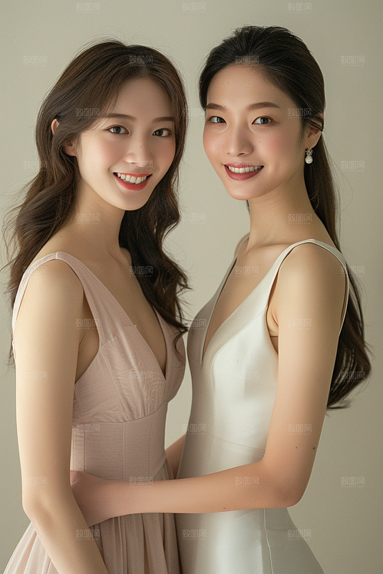 医美女性人物简约摄影图