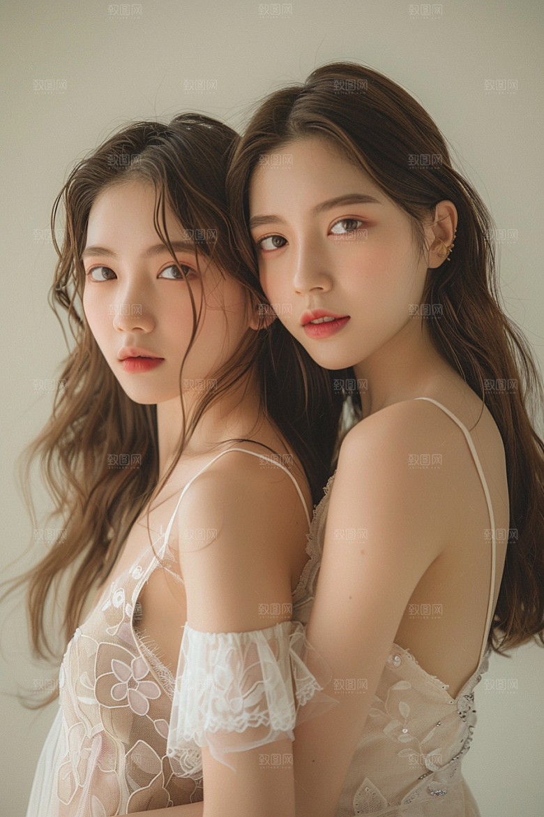 医美女性清新肖像摄影图