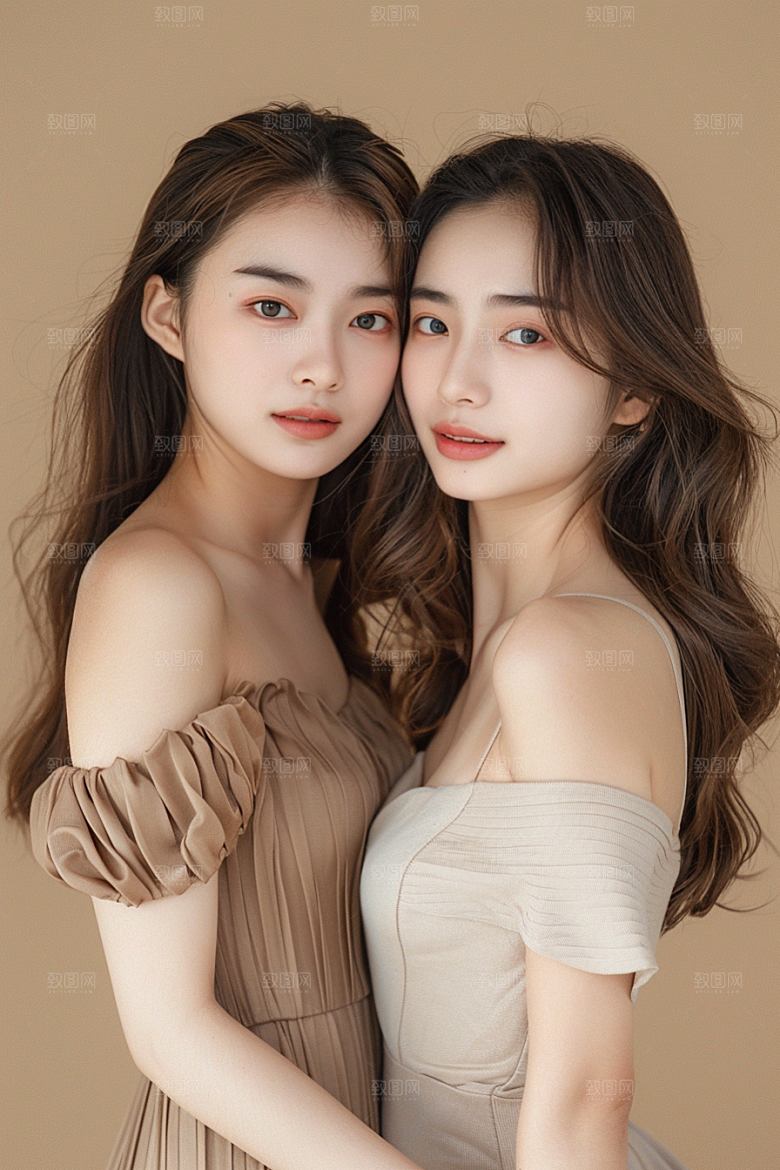 医美女性肖像简约摄影图