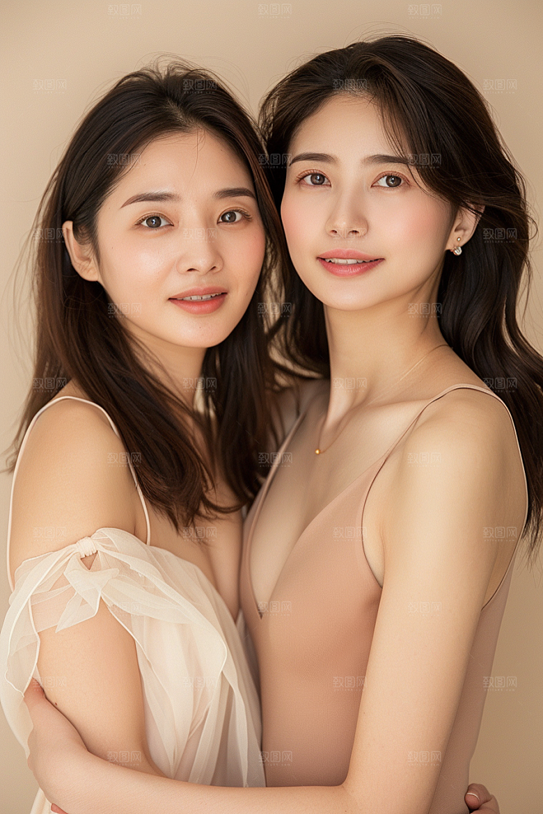 医美女性肖像质感摄影图