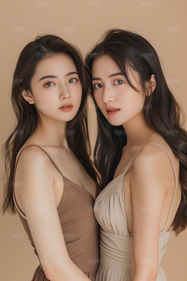 医美女性清爽肖像摄影图