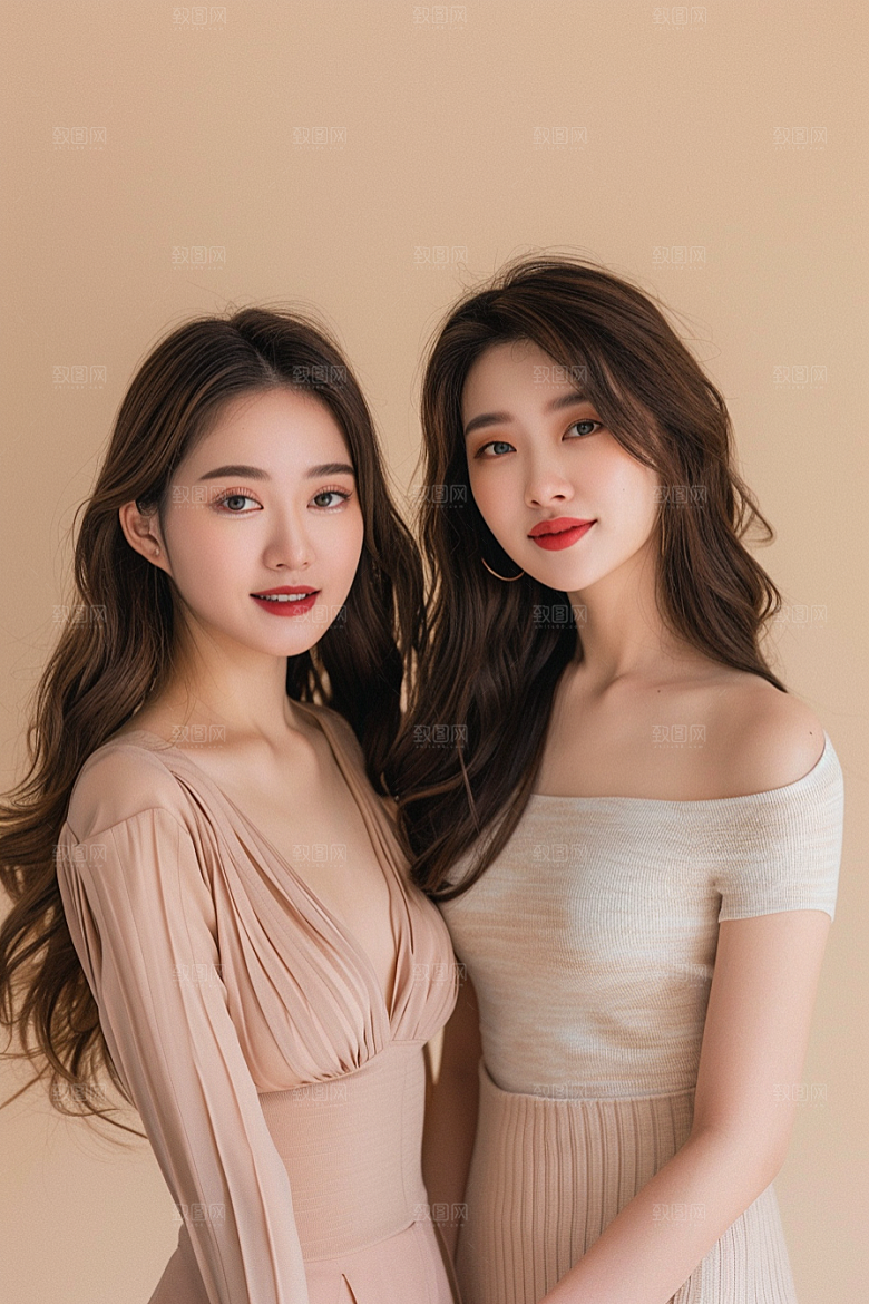 医美女性简约清爽摄影图