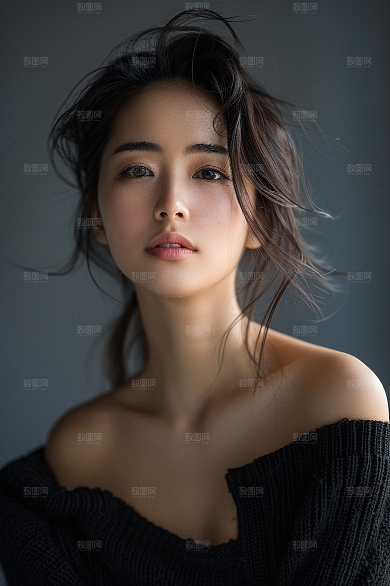医美女性清爽肖像摄影图