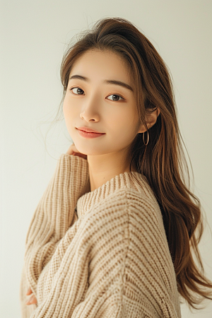医美女性清新肖像摄影图