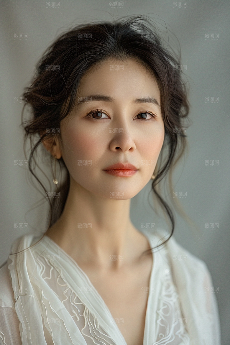 医美女性简约肖像摄影图