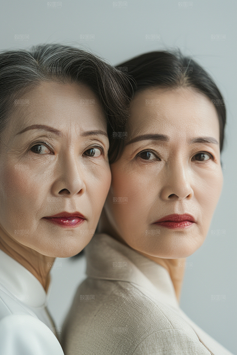 医美女性肖像简约摄影图