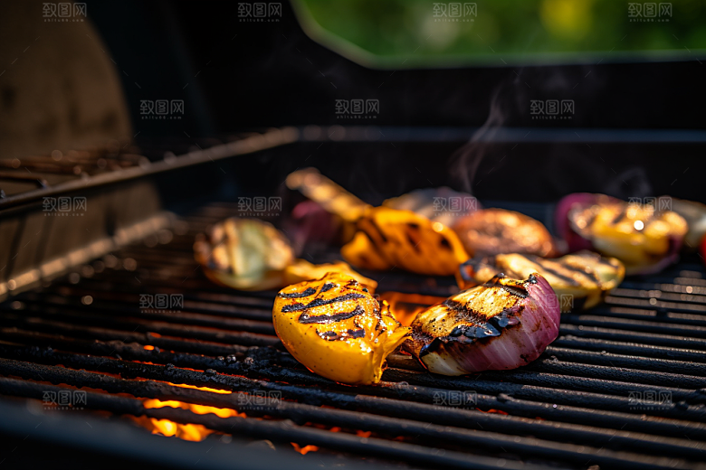 烧烤烤肉撸串美食素材