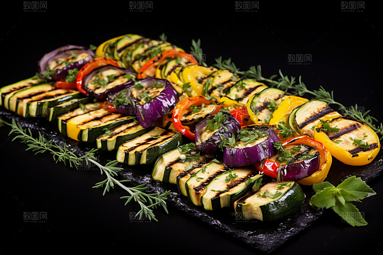 火热烤串夏季美食摄影图