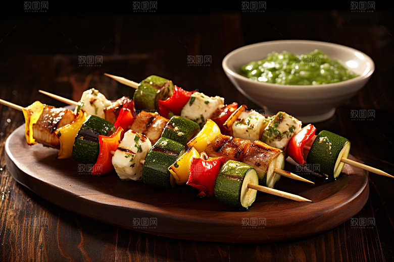 火热烤串烤肉夜宵摄影图