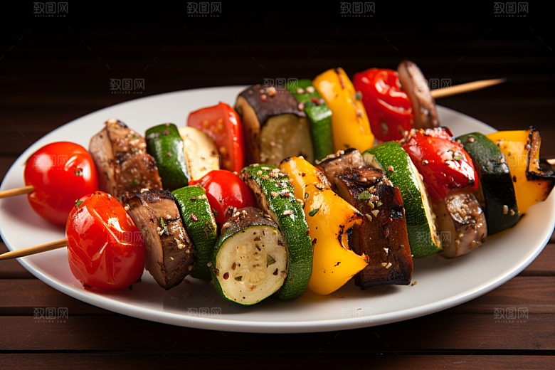 火热烤串夏季烤肉摄影图
