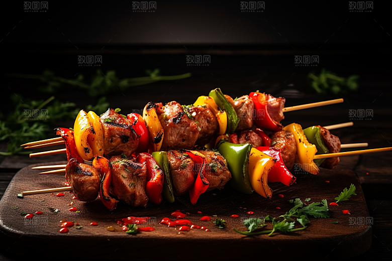 火热烤串高清夏天摄影图