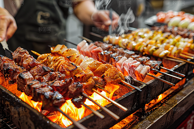 火热烤串夏天夏季摄影图