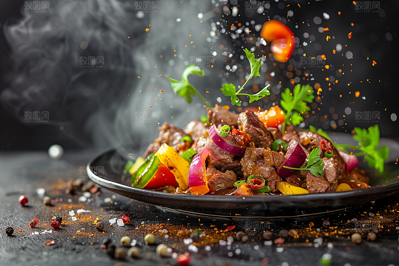 火热烤串烤肉香酥摄影图