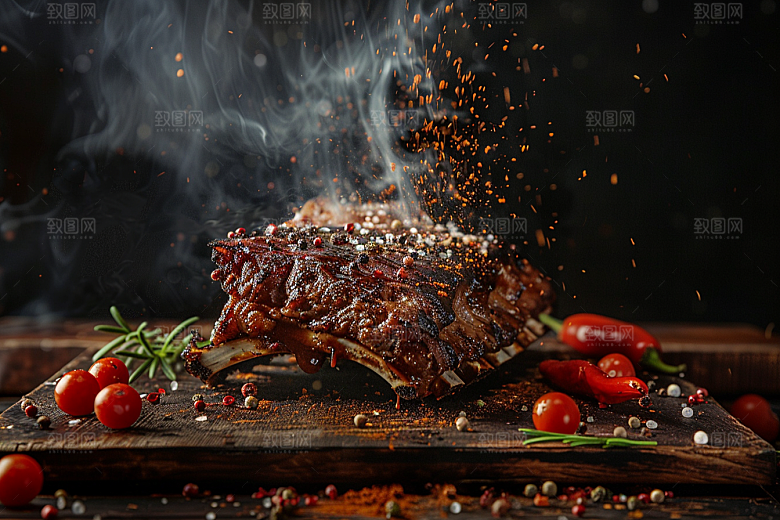 火热烤串炙烤烤肉摄影图