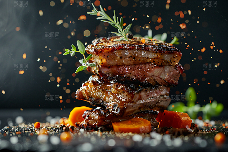 火热烤串夏天烤肉摄影图
