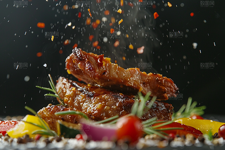 火热烤串美食高清摄影图