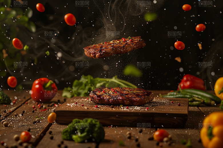 火热烤串香酥炙烤摄影图