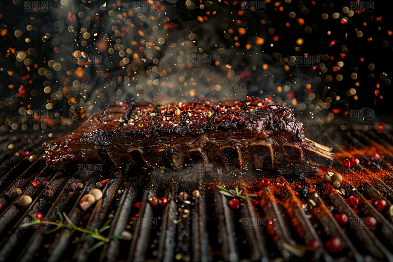 火热烤串夏天香酥摄影图
