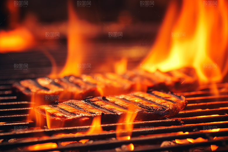 火热烤串夏季香酥摄影图