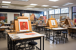 美术教室校园绘画摄影图