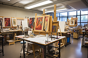 美术教室绘画学校摄影图