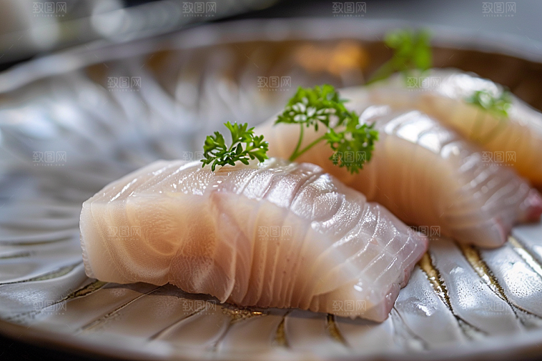 美味生鱼片鱼肉美食摄影图