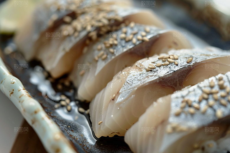 美味生鱼片鱼肉美食摄影图