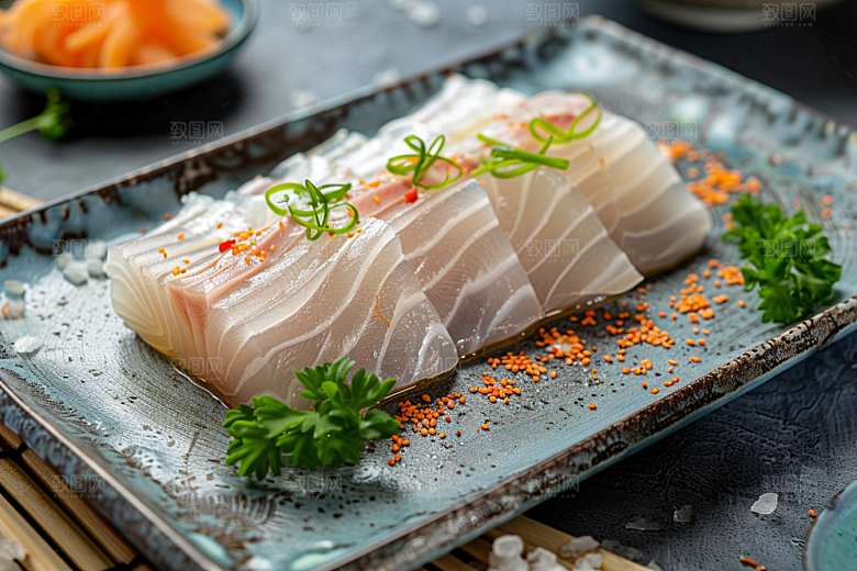 美味生鱼片刺身食材摄影图