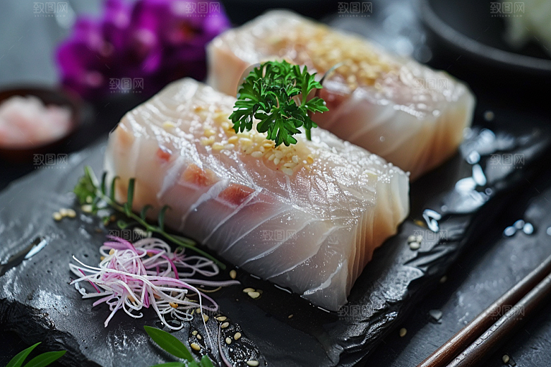 美味生鱼片海鲜刺身摄影图
