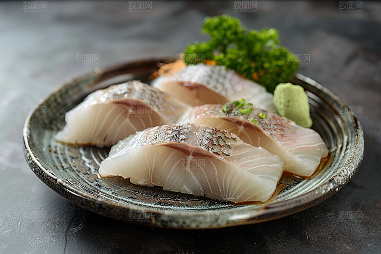 美味生鱼片冰箱鱼生摄影图