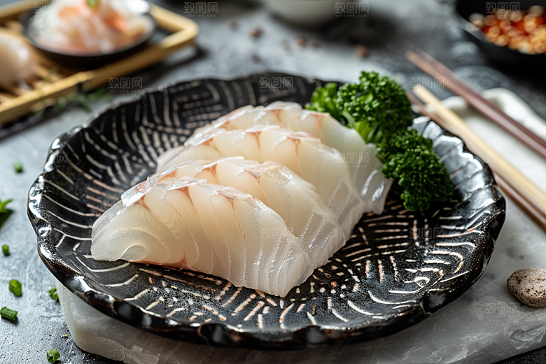 美味生鱼片海鲜美食摄影图