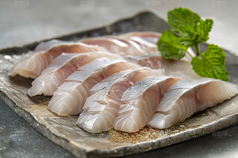 美味生鱼片鱼肉高清摄影图
